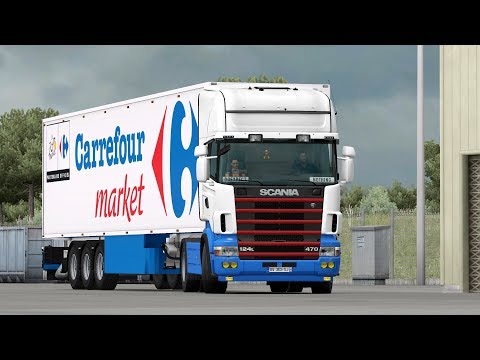 ETS2 1.28 public beta Scania 124L  Montpellier - Calais