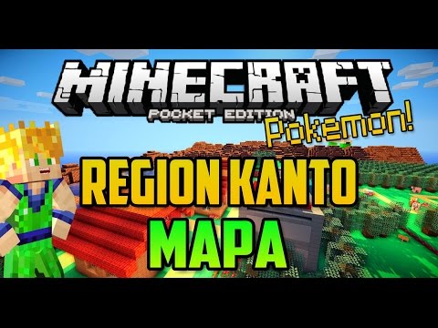 Minecraft PE - Region Kanto (Pokemon) - Mapa