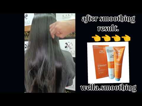 WELLA HAIR SMOOTHING TREATMENT, STEP BY STEP  process - STRAIGHT AND SHINNY HAIR RESULTS.