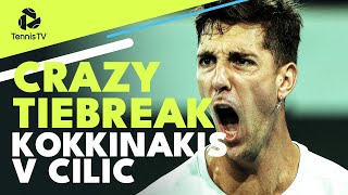 INCREDIBLE ATMOSPHERE Final Set Tiebreak Cilic vs Kokkinakis | Adelaide 2 Highlights