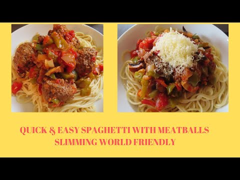 Slimming World Friendly Meatballs & Spaghetti