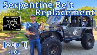 How To Change The Serpentine Belt On A Jeep TJ