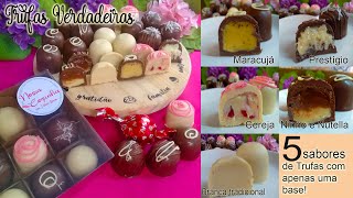 Mini Curso -Trufas Verdadeiras- Aula Completa - Venda o ano inteiro - 5 sabores com apenas 1 recheio