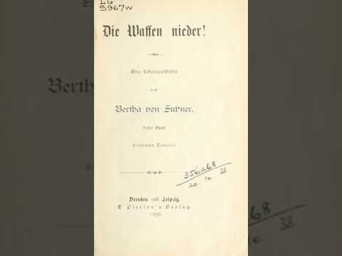 Die Waffen nieder! - Bertha von Suttner - Part 1 | Full Audiobook 📚 Video-Thumbnail von YouTube