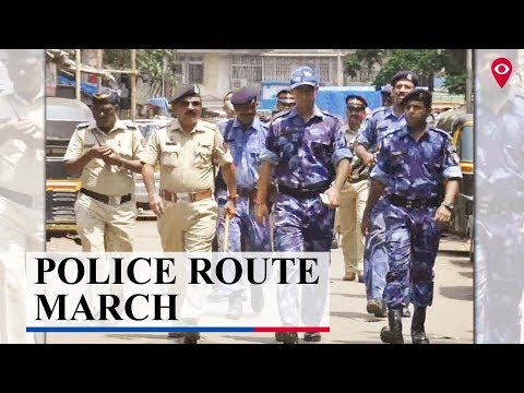 पुलिस का रुट मार्च