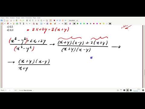 (CEFET-MG) Simplificando a fração algébrica (x^2-y^2+2x+2y)/(x^2-y²), sendo x e y números reais...