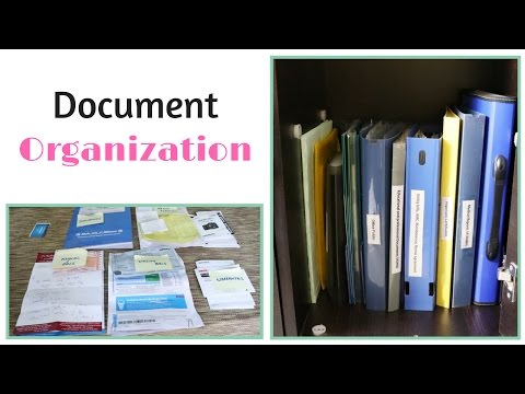 Document Organization - Organize Your Important Papers Video