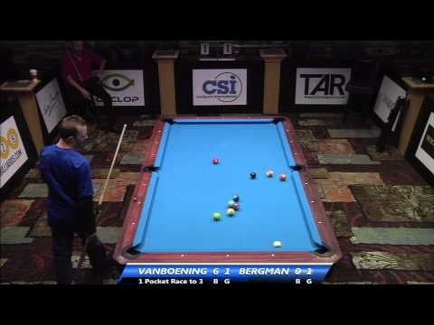 2014 US Open One Pocket: Shane Van Boening vs Justin Bergman
