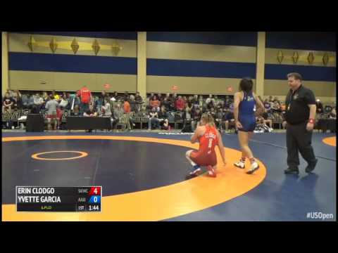 75 1/4 Final - Erin Clodgo (Sunkist Kids WC) vs. Yvette Garcia (AAJJ Wrestling)