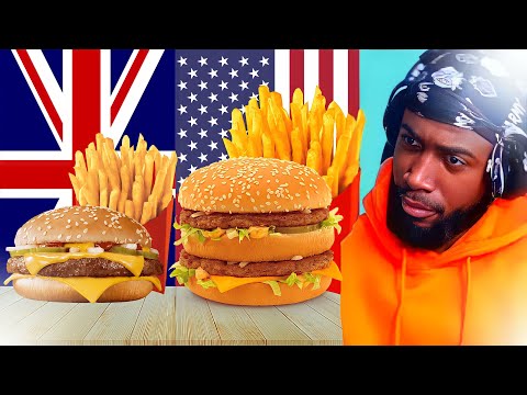 American Reacts to UK vs US McDonalds