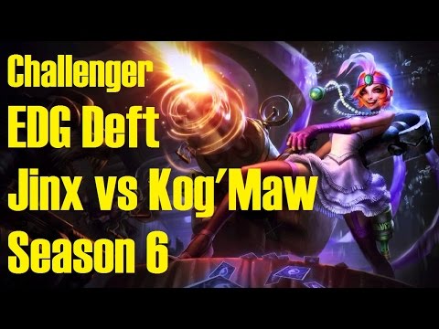 Jinx - EDG Deft | Season 6 | Full game | Learn to play Jinx.