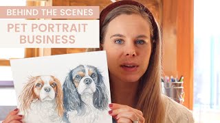 Pet Portrait Business Process | Behind the Scenes | Pet Portrait Series | Beginner Watercolor Tips