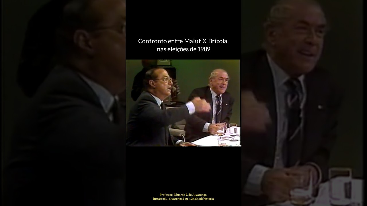 Confronto entre Maluf X Brizola nas eleições de 1989 #viral #politicalnews #política #politicalnews