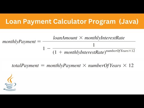 Loan Payment Calculator Program Java