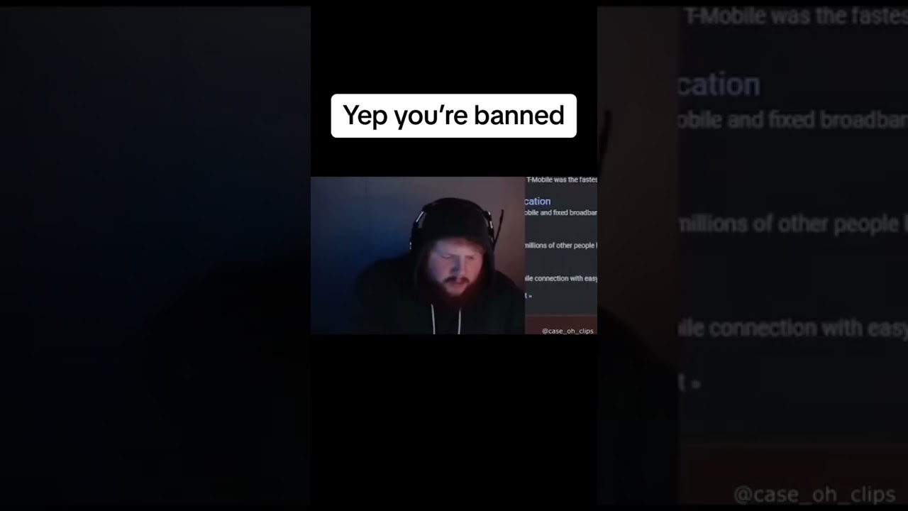 You’re banned 💀 #caseoh #funny #streamer #funnyvideo #rage