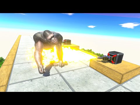 FIRE RACE. Flame Thrower Attack - Animal Revolt Battle Simulator