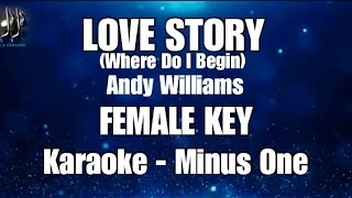 Download lagu LOVE STORY (Where Do I Begin) | Andy Williams • KARAOKE • FEMALE KEY mp3