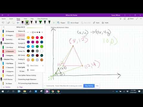 Dilation Worksheet Video