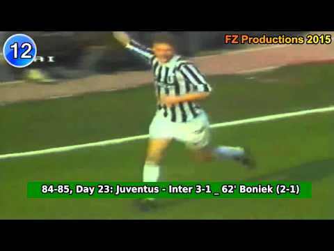 Zbigniew Boniek - 31 goals in Serie A (Juventus, Roma 1982-1988)