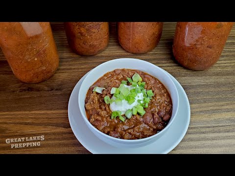 Chili Pressure Canning - Making & Canning Homemade Chili from Scratch (full recipe & walk-through)