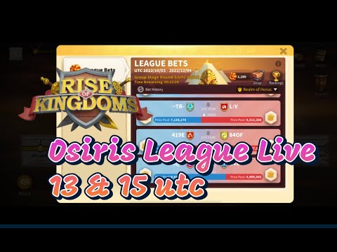 Osiris League 13 & 15 utc matches Live!