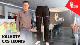 Strečové pracovné nohavice LEONIS CXS šede/čierne