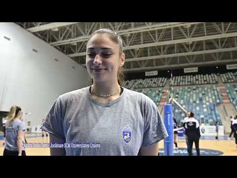 Antrenament volei - echipa de volei feminin SCM Universitatea Craiova și fetele de la SCV Craiova