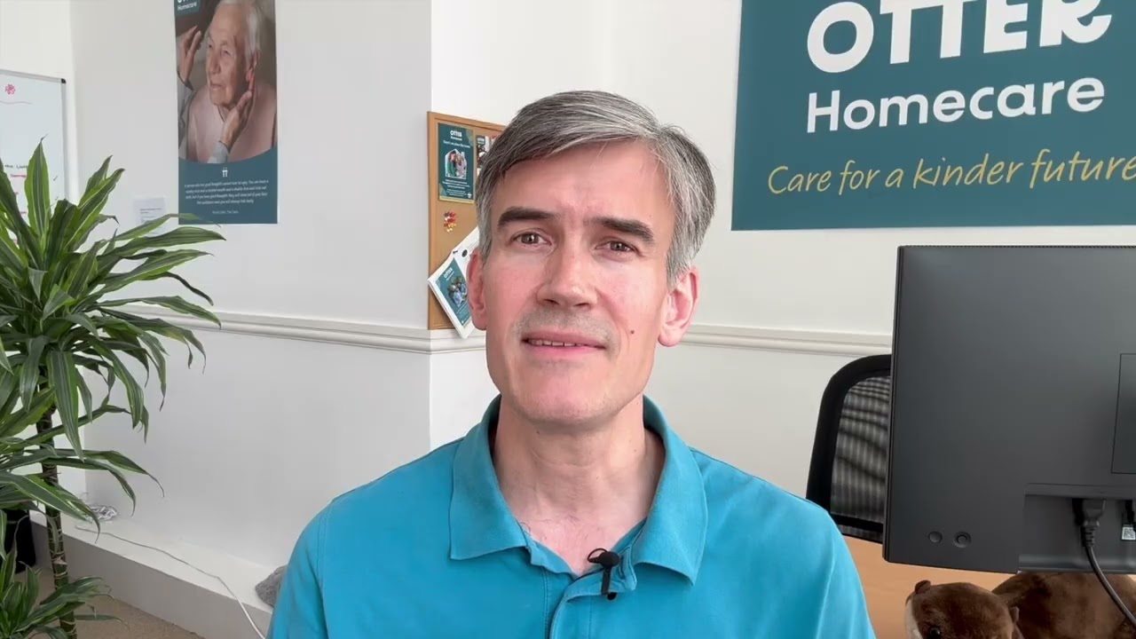 Jamie, founder of Otter Homecare, speaking to camera