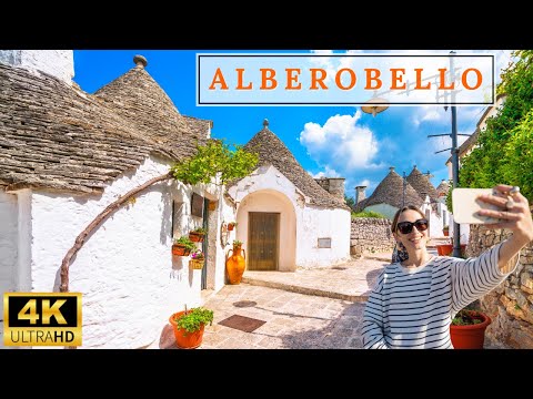 🇮🇹 Alberobello Italy | Trulli Houses | Amazing town you must see in Italy! | Italy Walking Tour 4K