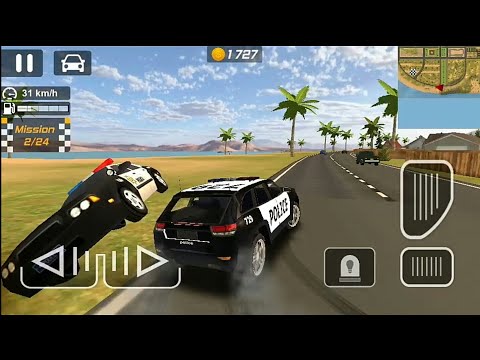 Police Drift Car Driving Simulator - Green Luxury Hummer Police - Android GamePlay