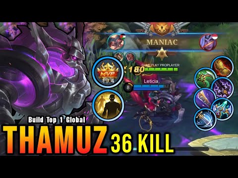 36 Kills!! MVP 19.4 Points Thamuz Almost SAVAGE!! - Build Top 1 Global Thamuz ~ MLBB