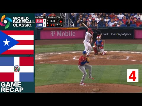 Puerto Rico Vs. Dominican Republic Game 4 Full Highlights | 2023 World Baseball Classic