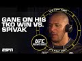 Ciryl Gane reacts to his TKO win over Sergey Spivak at UFC Fight Night Paris | ESPN MMA