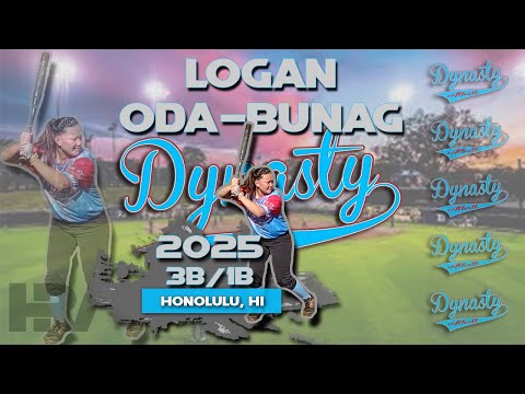 2025 Logan Oda- Bunag Third Base and First Base, Softball Skills Video - Dynasty Hawaii