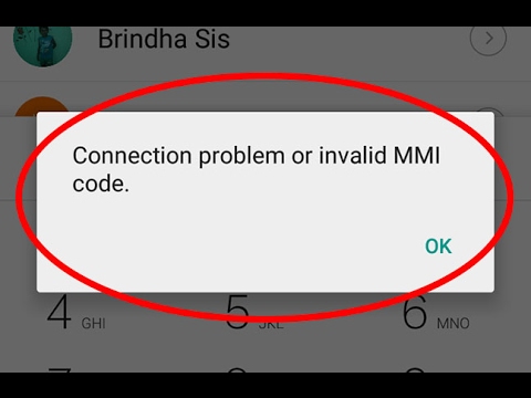 Fix Connection problem or invalid MMI code Error in Android|Tablet Video