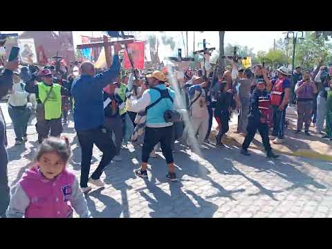 Peregrinos de San Carlos Valle Calchaquí Salteño llegando a La Viña 