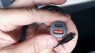 LISEN Cargador USB C para coche, Buena potencia, luz solo dentro de los conectores