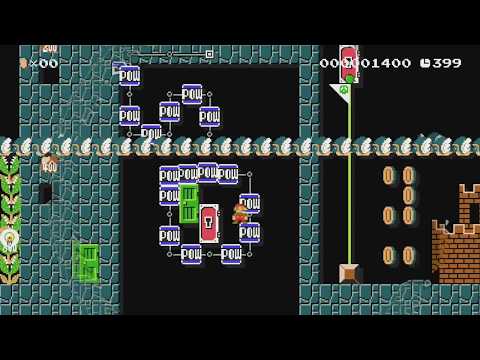 [扉入ったら5秒待機]攻撃で大ピンチ2♪ attack7 by メロディアイ3 - Super Mario Maker - No Commentary 1bk