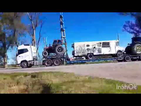 CAMIONES EN RUTA PROVINCIAL 1 , SAN FRANCISCO , CORDOBA , ARGENTINA , VIDEO 336