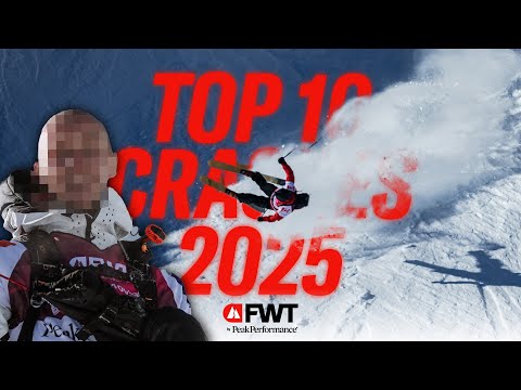 Top 10 Crashes - 2025 Freeride World Tour by Peak Performance