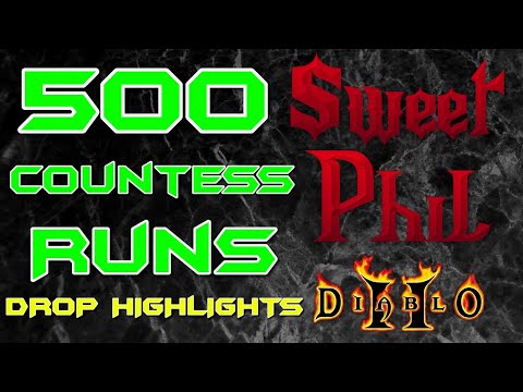 Diablo 2 - 500 Countess Runs, Drop Highlights, Plugy