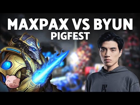 MaxPax vs Byun's Amazing Anti Stalker Push | PiGFest Group D Winners Match (Bo3 PvT) - StarCraft 2