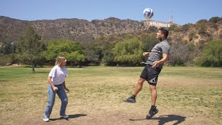 2-TOUCH CHALLENGE AT THE HOLLYWOOD SIGN 👟⚽️