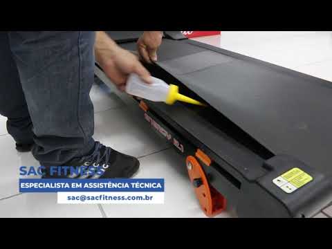 Lubrificando a parte inferior da lona