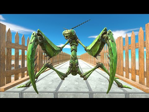 Giant Praying Mantis Death Fall - Animal Revolt Battle Simulator