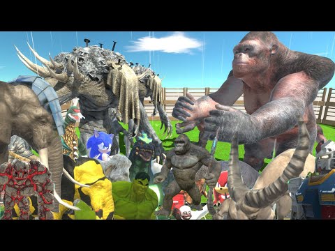 EPIC Battle! Taxi Driver Scourge Cage  King Kong + Mutant Primates Team vs Taxi Driver Scourge ARBS