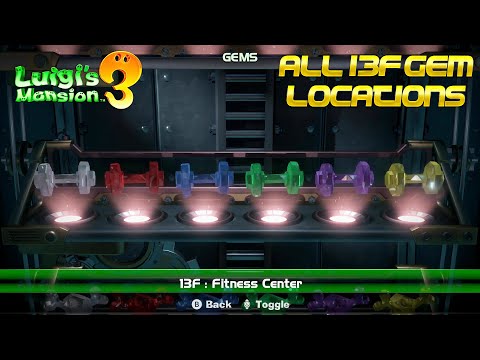 Luigi's Mansion 3 - All 13F Gem Locations - Fitness Center - All Gems
