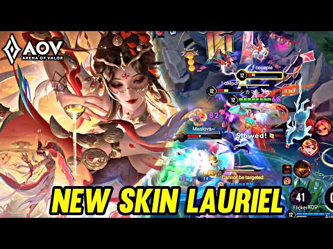 AOV : NEW SKIN LAURIEL LNY GAMEPLAY - ARENA OF VALOR LIENQUANMOBILE ROV