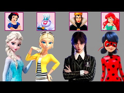 Epic Glow Up! Princess vs Villains Transformation | Elsa, Ladybug, Chloe & Wednesday!