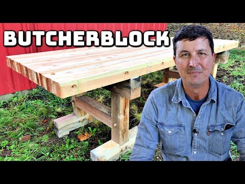 $50 Butcherblock Workbench Made From 2x4 Lumber